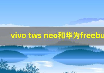 vivo tws neo和华为freebudspro